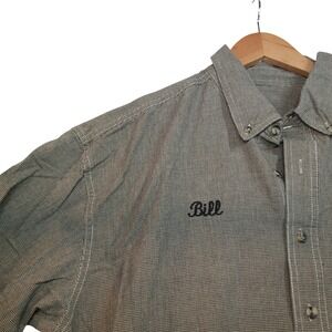 Vintage Scotchprint Graphics Work Shirt Houndstooth Bill Mens Workwear Normcore